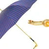 Sale Il Marchesato Blue & Bordeaux Striped Gold Snake Umbrella