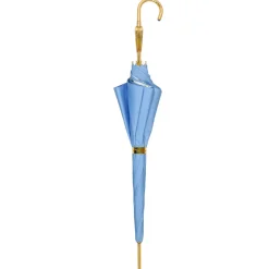 Best Il Marchesato Blue Royalty: Light Blue Umbrella with Elegant Gold Handle