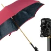 Discount Il Marchesato Bold Burgundy Umbrella with Artisan Skull Handle for a Unique Style