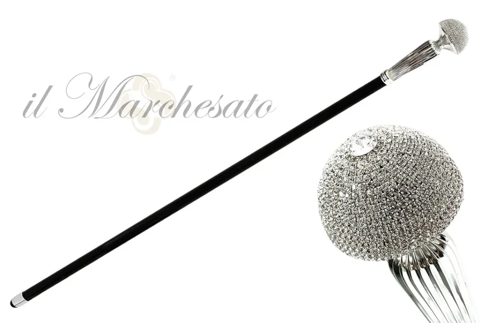Online Il Marchesato Brillante bastone da passeggio con cristalli Swarovski incastonati