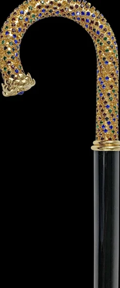Online Il Marchesato Cane da passeggio incrostato con cristalli multicolori