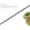 Outlet Il Marchesato Canna a mano di Milord con cristalli verdi