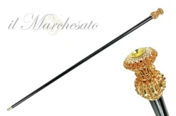 Fashion Il Marchesato Canna a mano di Milord con cristalli arancioni