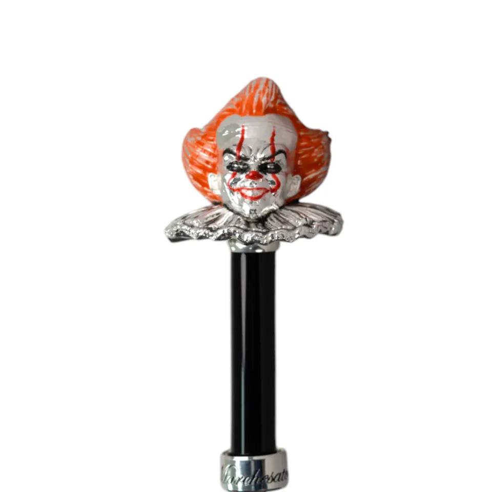 Sale Il Marchesato Carnival of Shadows: Grey Umbrella with Intricate Clown Handle