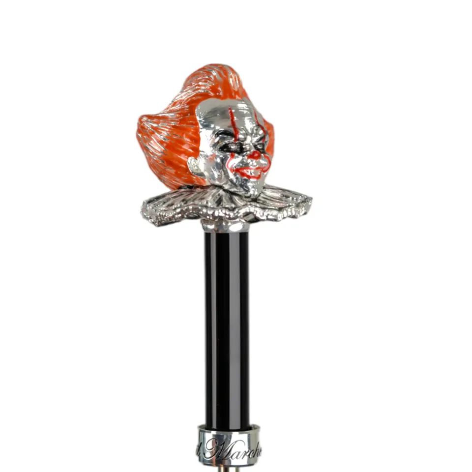 Sale Il Marchesato Carnival of Shadows: Grey Umbrella with Intricate Clown Handle