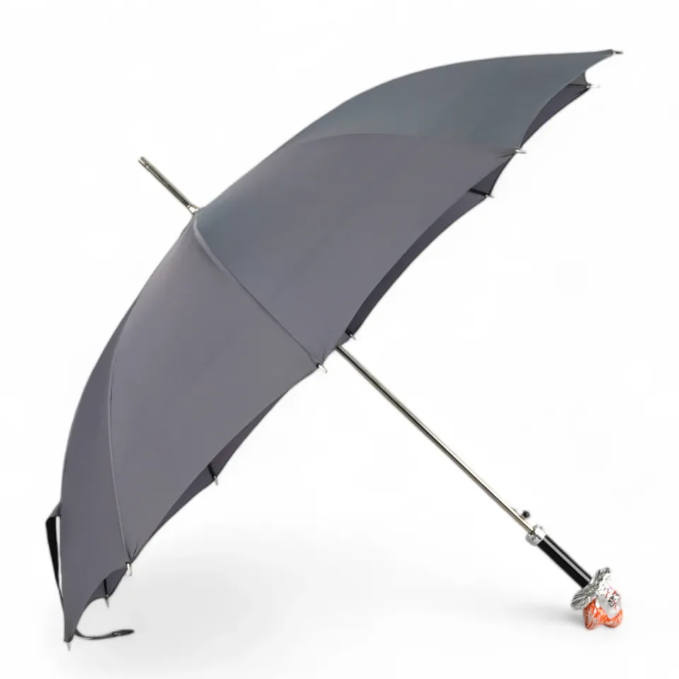Sale Il Marchesato Carnival of Shadows: Grey Umbrella with Intricate Clown Handle