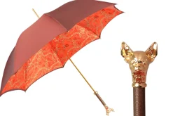 Best Il Marchesato Chic Companion: Red Umbrella with Gold Chihuahua Handle