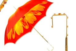 Sale Il Marchesato Colorful Handcrafted Umbrella with Flower, Made in Italy