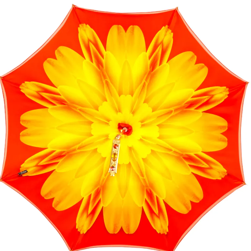 Sale Il Marchesato Colorful Handcrafted Umbrella with Flower, Made in Italy