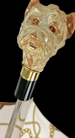 Hot Il Marchesato Crema elegante con cane smaltato