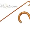 Fashion Il Marchesato Crook Walking Cane Encrust di cristalli arancioni