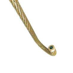 Best Il Marchesato Crook Walking Cane Encrust di cristalli di smeraldo