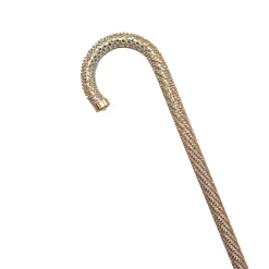 Hot Il Marchesato Crook Walking Cane Encrust di cristalli di acquamarina