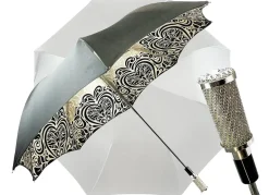 Best Il Marchesato Damasco Bianco e nero con centinaia di cristalli