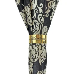 New Il Marchesato Damasco nero alla moda con verde fantastico