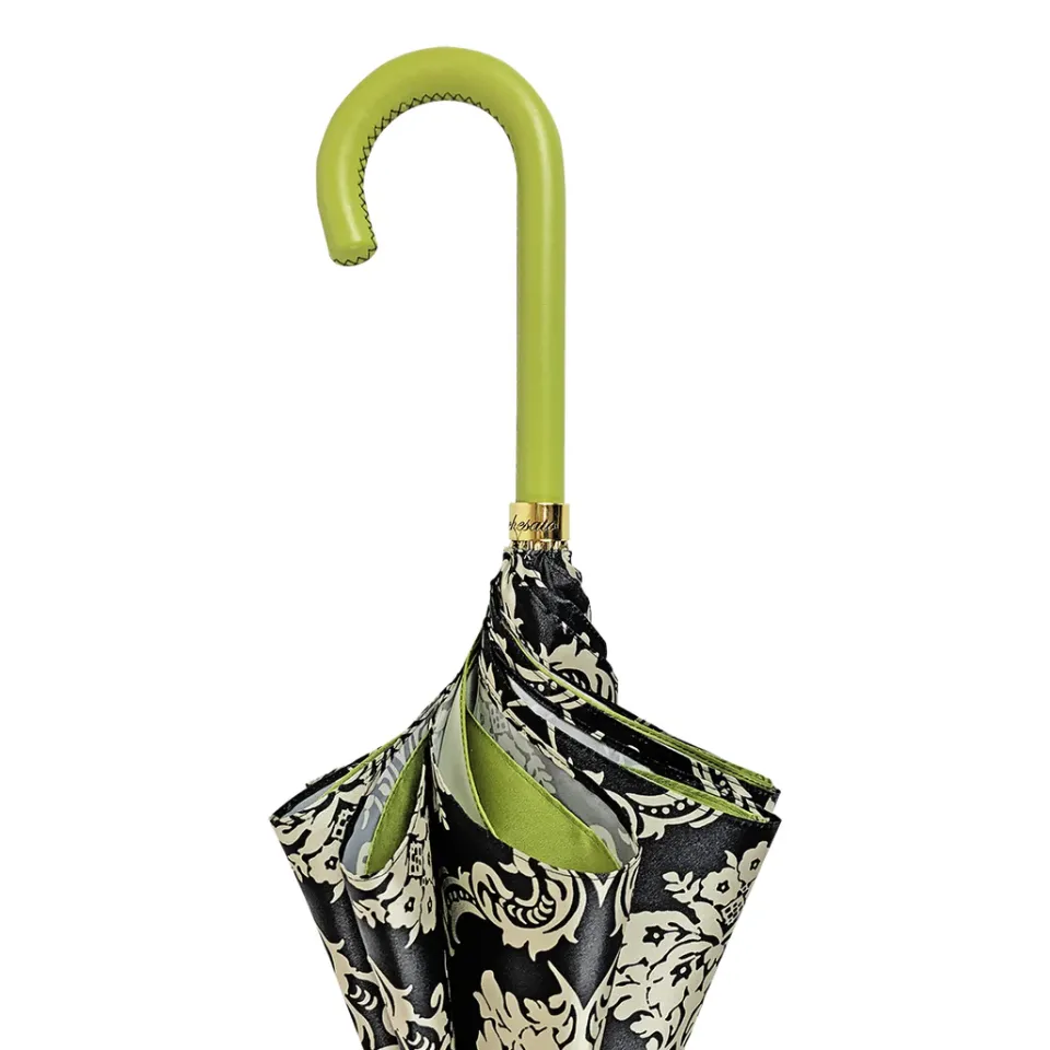 New Il Marchesato Damasco nero alla moda con verde fantastico