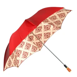Fashion Il Marchesato Damask Splendor: Exclusive Umbrella with Damask Design in Amaranth Col
