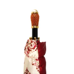 Fashion Il Marchesato Damask Splendor: Exclusive Umbrella with Damask Design in Amaranth Col