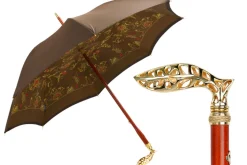 Discount Il Marchesato Double Cloth Men's Umbrella - 24K Goldplated handle