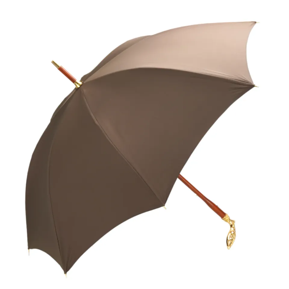 Discount Il Marchesato Double Cloth Men's Umbrella - 24K Goldplated handle