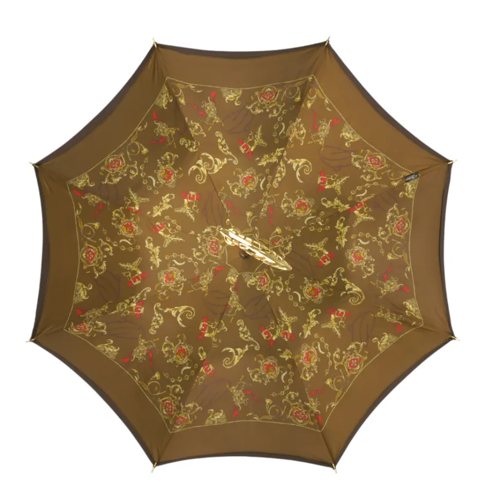 Discount Il Marchesato Double Cloth Men's Umbrella - 24K Goldplated handle