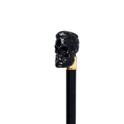 Sale Il Marchesato Elegant Cane with Sculpted Black Skull Handle and Gold Accents
