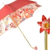 New Il Marchesato Elegant Floral Umbrella with Exquisite Red Flower Handle
