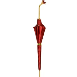 New Il Marchesato Elegant Floral Umbrella with Exquisite Red Flower Handle