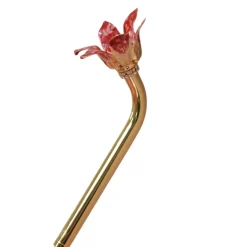 New Il Marchesato Elegant Floral Umbrella with Exquisite Red Flower Handle