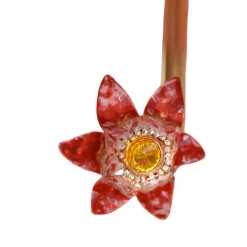 New Il Marchesato Elegant Floral Umbrella with Exquisite Red Flower Handle