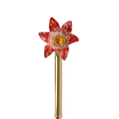 New Il Marchesato Elegant Floral Umbrella with Exquisite Red Flower Handle
