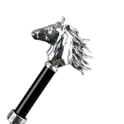 Discount Il Marchesato Elegant polka dot umbrella with silverplated horse handle