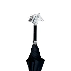 Discount Il Marchesato Elegant polka dot umbrella with silverplated horse handle