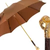 Hot Il Marchesato Elegant Tobacco Umbrella with Gold Ram