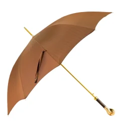 Hot Il Marchesato Elegant Tobacco Umbrella with Gold Ram