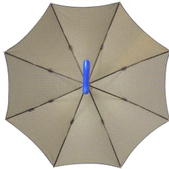 Outlet Il Marchesato Elegant Umbrella with Blue Leather Handle and Beechwood Shaft