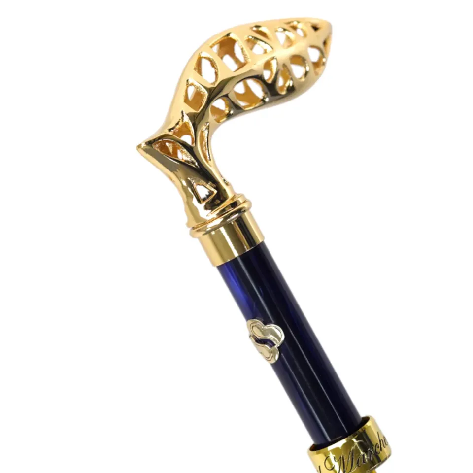 Best Il Marchesato Elegant Umbrella with Filigree Metal Handle and Lily Design