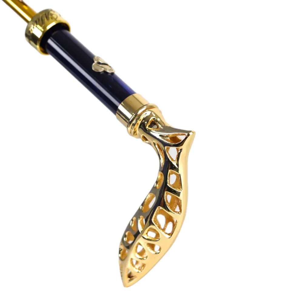 Best Il Marchesato Elegant Umbrella with Filigree Metal Handle and Lily Design