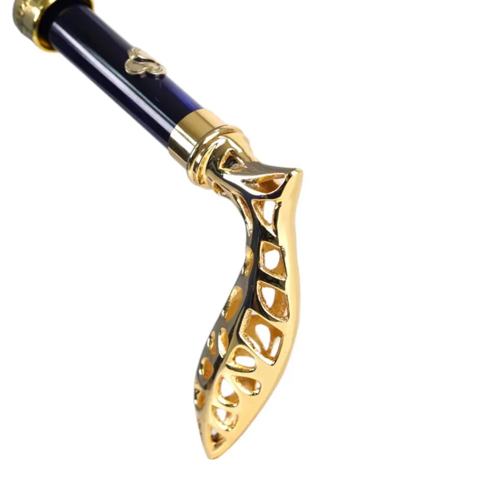 Best Il Marchesato Elegant Umbrella with Filigree Metal Handle and Lily Design