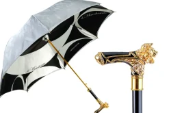 New Il Marchesato Elegant Umbrella with Gold-Plated Lion Handle – Limited Edition