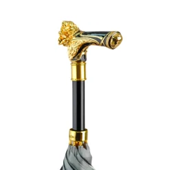 New Il Marchesato Elegant Umbrella with Gold-Plated Lion Handle – Limited Edition