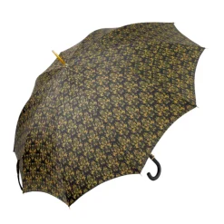 Sale Il Marchesato Elegant Umbrella with Leather Handle, Gold Skull, and Ornate Black and