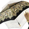 Clearance Il Marchesato Elegante ombrello con disegno in pizzo e leopardo