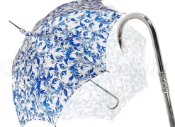 New Il Marchesato Elegante ombrello da sole Con motivo ghirigoro Su Sfondo Bianco