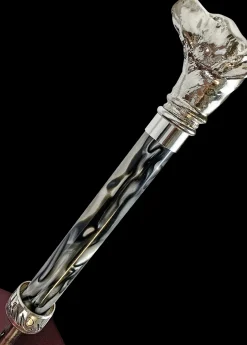New Il Marchesato Elegante ombrello da uomo con falco placcato argento