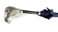 Online Il Marchesato Elegante ombrello da uomo con falco placcato argento