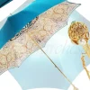 Outlet Il Marchesato Elegante ombrello di lusso con sfumatura turchese - made in Italy
