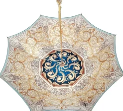 Outlet Il Marchesato Elegante ombrello di lusso con sfumatura turchese - made in Italy