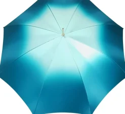 Outlet Il Marchesato Elegante ombrello di lusso con sfumatura turchese - made in Italy
