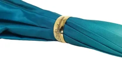 Outlet Il Marchesato Elegante ombrello di lusso con sfumatura turchese - made in Italy